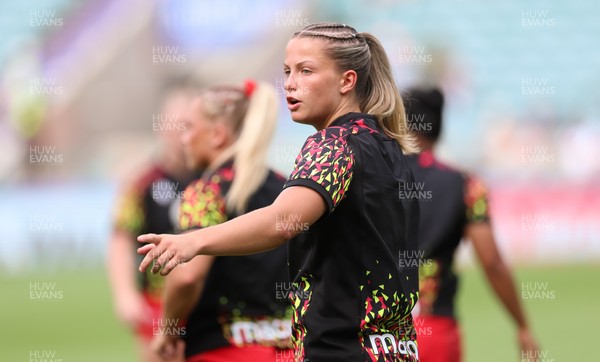270626 - Barbarians v Wales Women - Amy Williams of Wales during warm up