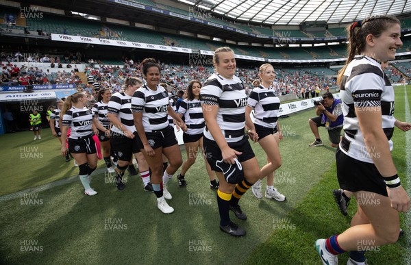 270626 - Barbarians v Wales Women - Carys Phillips of Barbarians walks out at the start of the match