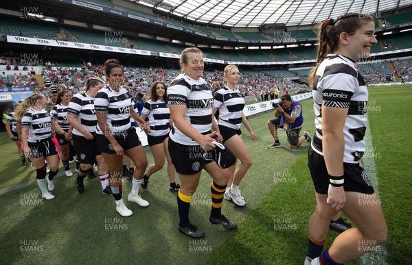 270626 - Barbarians v Wales Women - Carys Phillips of Barbarians walks out at the start of the match