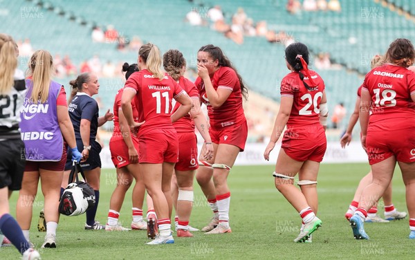 270626 - Barbarians v Wales Women - Jorja Aiono of Wales after she powers over to score try