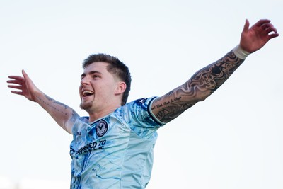 140326 - Barnet v Newport County - Sky Bet League 2 - James Crole of Newport County celebrates after the match