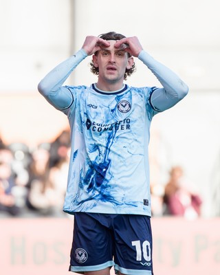140326 - Barnet v Newport County - Sky Bet League 2 - Harrison Biggins of Newport County reacts during the match