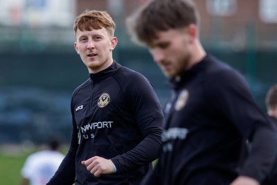140326 - Barnet v Newport County - Sky Bet League 2 - Gerard Garner of Newport County warming up
