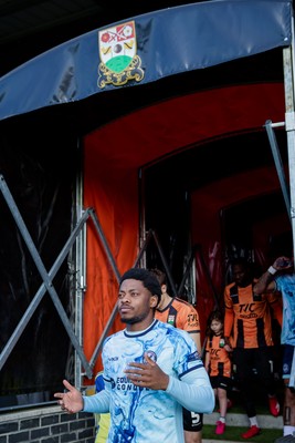 140326 - Barnet v Newport County - Sky Bet League 2 - Bobby Kamwa of Newport County before the match