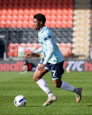 140326 - Barnet v Newport County - Sky Bet League 2 - Bobby Kamwa of Newport County in action