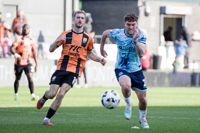 140326 - Barnet v Newport County - Sky Bet League 2 - Callum Stead of Barnet and Cameron Evans of Newport County in action