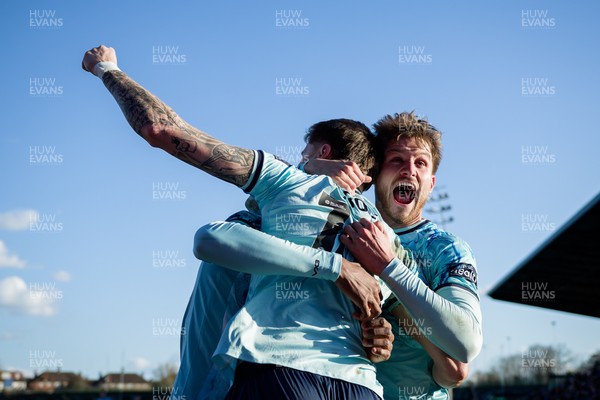 140326 - Barnet v Newport County - Sky Bet League 2 - James Crole of Newport County celebrates his goal