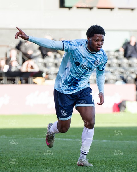140326 - Barnet v Newport County - Sky Bet League 2 - Bobby Kamwa of Newport County celebrates his goal