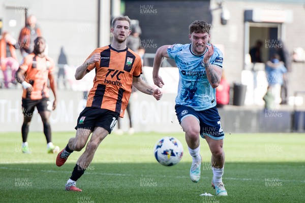 140326 - Barnet v Newport County - Sky Bet League 2 - Callum Stead of Barnet and Cameron Evans of Newport County in action