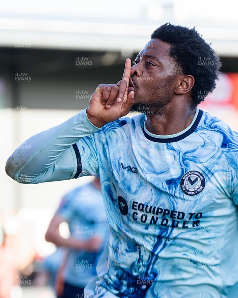 140326 - Barnet v Newport County - Sky Bet League 2 - Bobby Kamwa of Newport County celebrates his goal