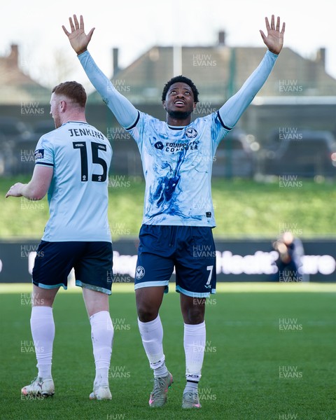 140326 - Barnet v Newport County - Sky Bet League 2 - Bobby Kamwa of Newport County celebrates his goal