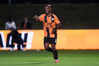 290725 - Barnet v Newport County - Carabao Cup Preliminary Round - Rhys Browne of Barnet scores a last second equaliser to send the game to penalties