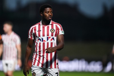 290725 - Barnet v Newport County - Carabao Cup Preliminary Round - Bobby Kamwa of Newport County