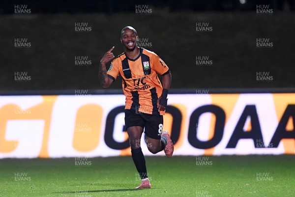 290725 - Barnet v Newport County - Carabao Cup Preliminary Round - Rhys Browne of Barnet scores a last second equaliser to send the game to penalties