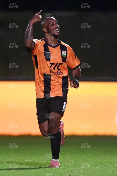 290725 - Barnet v Newport County - Carabao Cup Preliminary Round - Rhys Browne of Barnet scores a last second equaliser to send the game to penalties