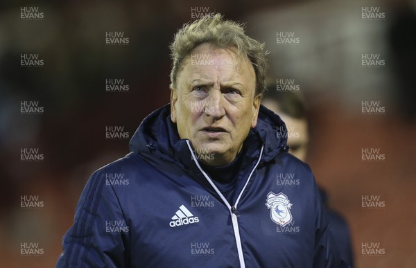 211117 - Barnsley v Cardiff City, Sky Bet Championship - Cardiff City manager Neil Warnock goes to the changing rooms at half time