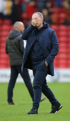 191019 - Barnsley v Swansea City - Sky Bet Championship - Manager Steve Cooper  of Swansea at the end of the match looking very disappointed