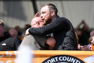 020526 - Barrow v Newport County - Sky Bet League 2 -  Mark O’Brien with fans