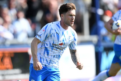 020526 - Barrow v Newport County - Sky Bet League 2 -  Charlie McCan of Barrow celebrates scoring a goal