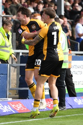 020526 - Barrow v Newport County - Sky Bet League 2 -  Ben Lloyd of Newport County celebrates after Tom Davies of Newport County scores a goal