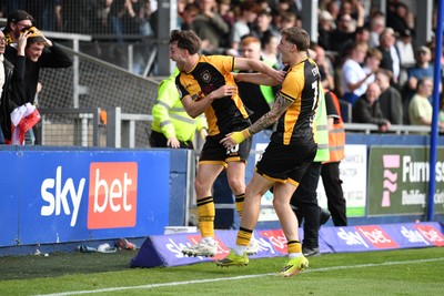 020526 - Barrow v Newport County - Sky Bet League 2 -  Ben Lloyd of Newport County celebrates after Tom Davies of Newport County scores a goal