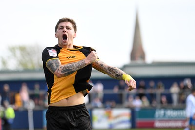 020526 - Barrow v Newport County - Sky Bet League 2 -  James Crole of Newport County celebrates after they equalise