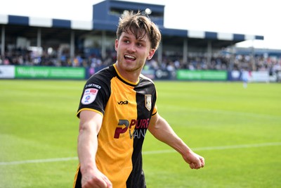 020526 - Barrow v Newport County - Sky Bet League 2 -  Ben Lloyd of Newport County celebrates