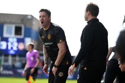020526 - Barrow v Newport County - Sky Bet League 2 -  Newport coaches just before the full time whistle