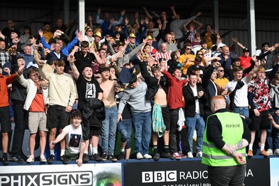020526 - Barrow v Newport County - Sky Bet League 2 -  Newport fans celebrates at full time