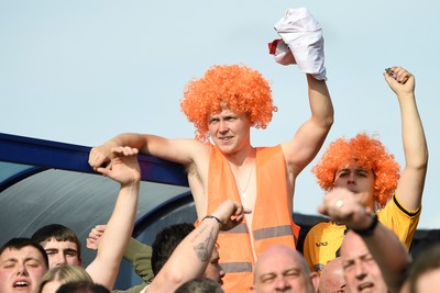 020526 - Barrow v Newport County - Sky Bet League 2 -  Newport fans celebrates at full time