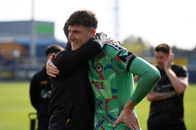 020526 - Barrow v Newport County - Sky Bet League 2 -  Jordan Wright of Newport County celebrates at full time