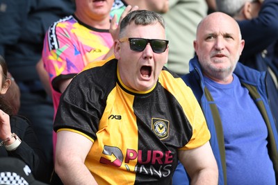 020526 - Barrow v Newport County - Sky Bet League 2 -  Newport fans celebrates at full time