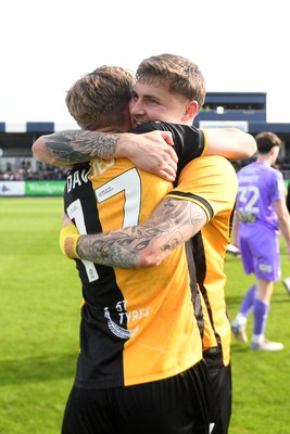 020526 - Barrow v Newport County - Sky Bet League 2 -  James Crole of Newport County celebrates at full time