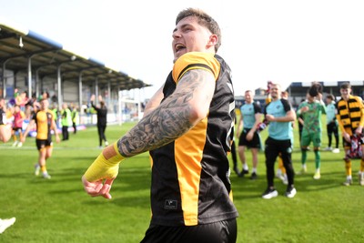 020526 - Barrow v Newport County - Sky Bet League 2 -  James Crole of Newport County celebrates at full time