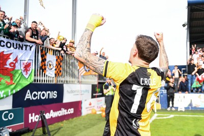 020526 - Barrow v Newport County - Sky Bet League 2 -  James Crole of Newport County celebrates at full time