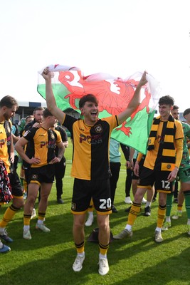 020526 - Barrow v Newport County - Sky Bet League 2 -  Ben Lloyd of Newport County celebrates at full time