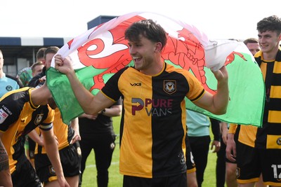 020526 - Barrow v Newport County - Sky Bet League 2 -  Ben Lloyd of Newport County celebrates at full time