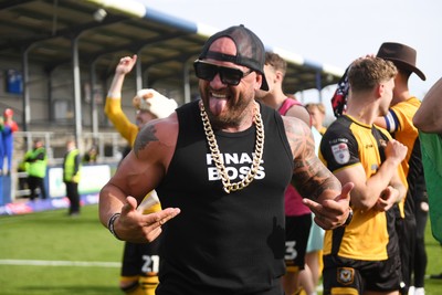 020526 - Barrow v Newport County - Sky Bet League 2 -  David Pipe celebrates at full time