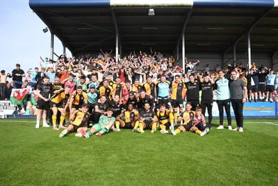 020526 - Barrow v Newport County - Sky Bet League 2 -  Newport celebrate at full time