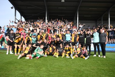 020526 - Barrow v Newport County - Sky Bet League 2 -  Newport celebrate at full time