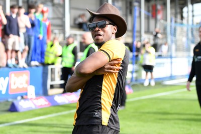 020526 - Barrow v Newport County - Sky Bet League 2 -  Bobby Kamwa of Newport County celebrates at full time