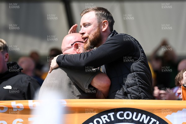 020526 - Barrow v Newport County - Sky Bet League 2 -  Mark O’Brien with fans