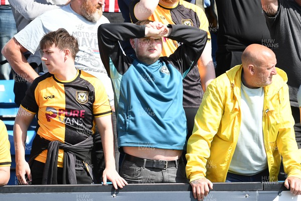 020526 - Barrow v Newport County - Sky Bet League 2 -  Dejected Newport fans after their side concedes the first goal