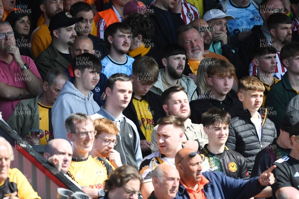 020526 - Barrow v Newport County - Sky Bet League 2 -  Dejected Newport fans after their side concedes the first goal