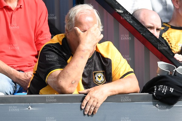 020526 - Barrow v Newport County - Sky Bet League 2 -  Dejected Newport after conceding the first goal