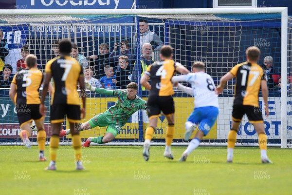 020526 - Barrow v Newport County - Sky Bet League 2 -  Jordan Wright of Newport County saves his sides penalty
