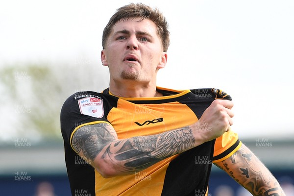 020526 - Barrow v Newport County - Sky Bet League 2 -  James Crole of Newport County celebrates after they equalise