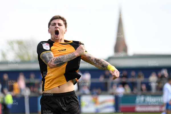020526 - Barrow v Newport County - Sky Bet League 2 -  James Crole of Newport County celebrates after they equalise