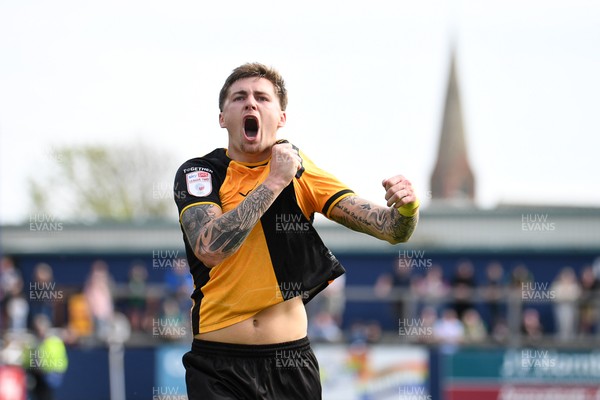 020526 - Barrow v Newport County - Sky Bet League 2 -  James Crole of Newport County celebrates after they equalise