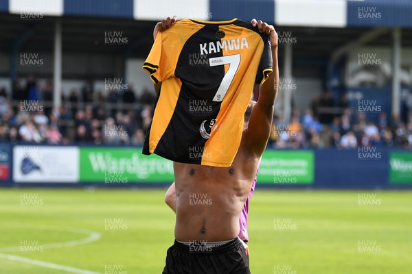 020526 - Barrow v Newport County - Sky Bet League 2 -  Bobby Kamwa of Newport County celebrates scoring a goal